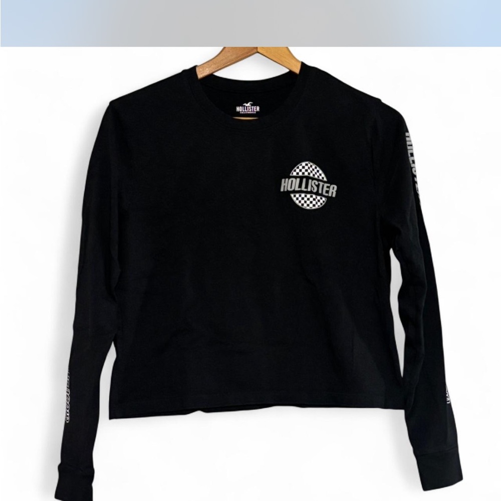 Hollister Black Graphic Long Sleeve Tee